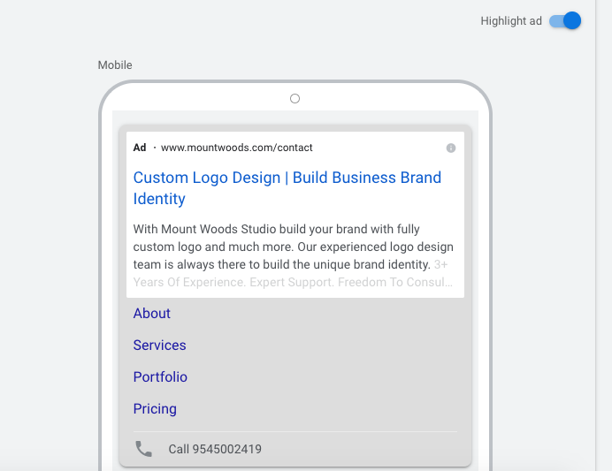 Google Responsive Ad-Mobile