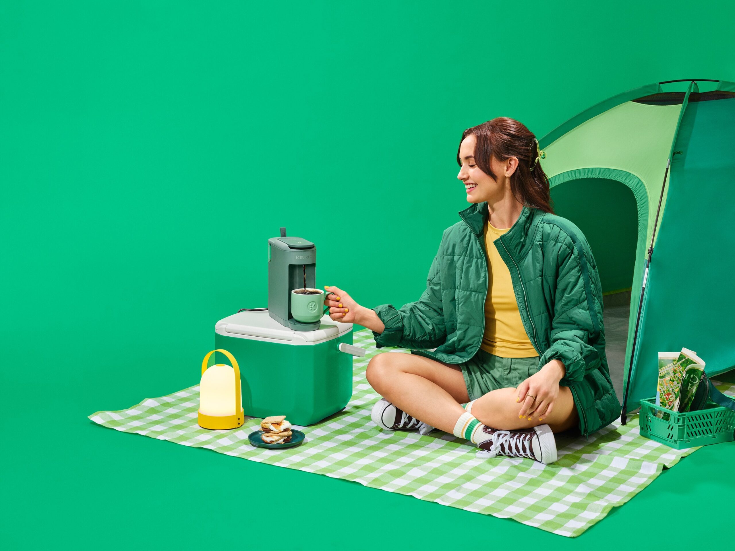 Keurig-Glamping-K-Mini-Mate-Brewer | World Branding Forum K-Mini Mate™ Brewer in Glamping Green. Image source: Keurig Dr Pepper