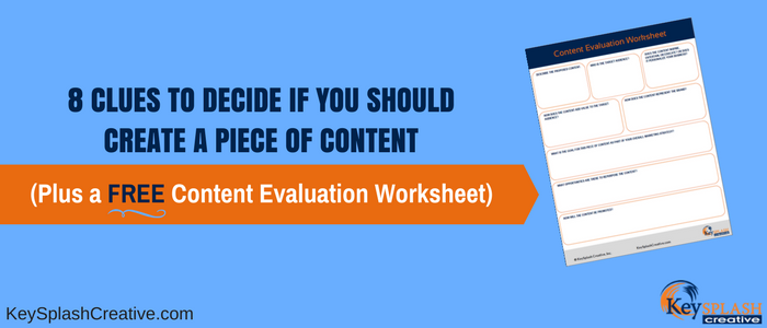 content evaluation worksheet clues