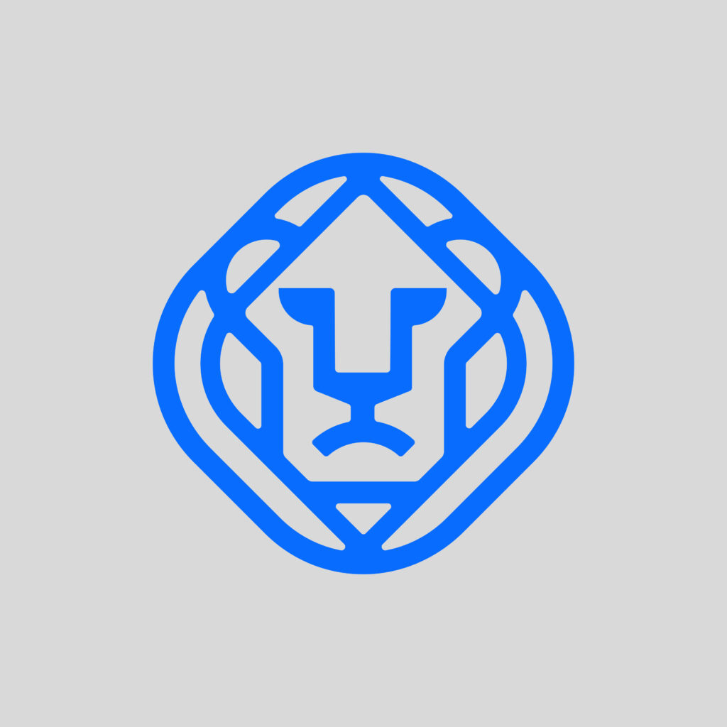 A new, modern lion icon serves as an ownable brand element 