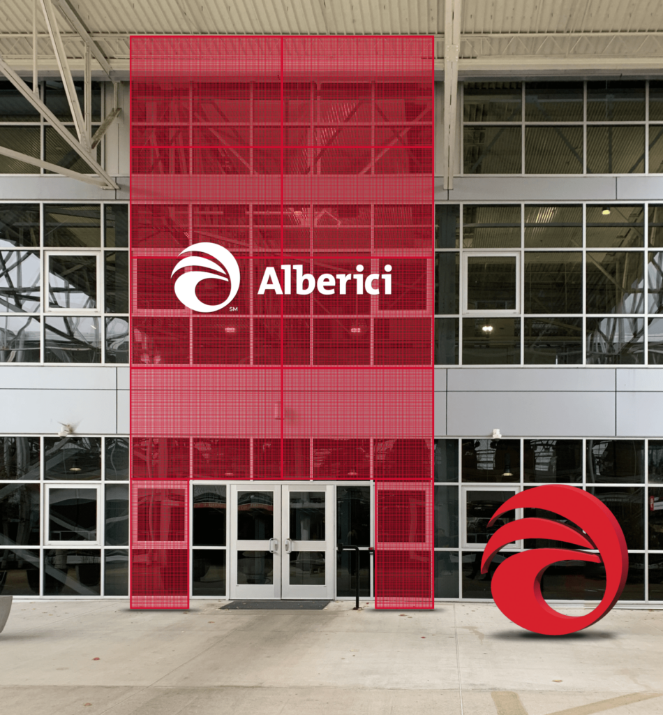 Front entrance environmental design for Alberici Commercial Construction