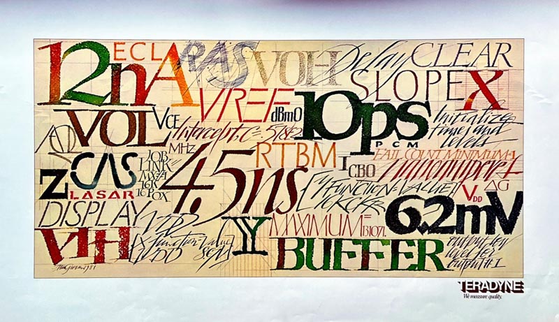 The Illustration of language, the flow of color in calligraphy