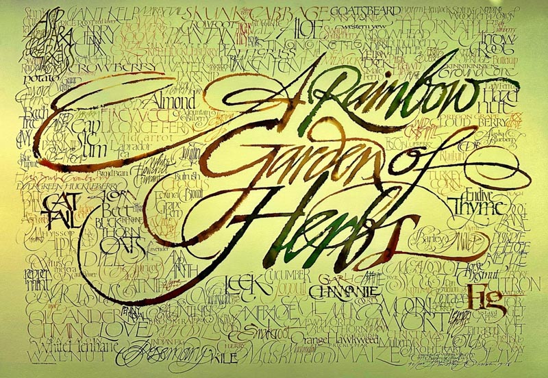The Illustration of language, the flow of color in calligraphy